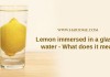 Lemon immersed in a glass of water – What does it mean?