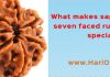 What makes saptamukhi or seven faced rudraksha so special?