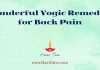 Wonderful Yogic Remedies for Back Pain