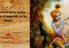 Why Lord Krishna wears a feather of peacock on his head?