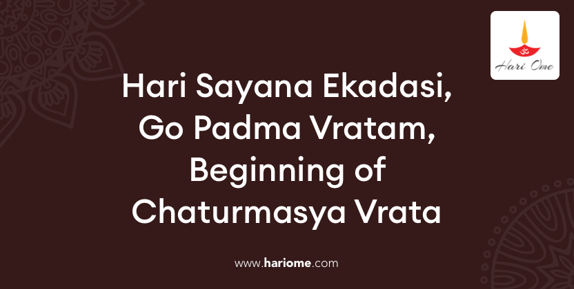 Hari Sayana Ekadasi, Go Padma Vratam, 