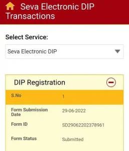 How to Apply For Seva Electronic Dip