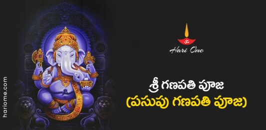 Sri Haridra Ganapati Puja Lyrics in Telugu