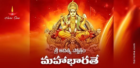 Sri Aditya Stotram 2 (Mahabharatam) Lyrics in Telugu