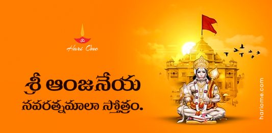 Sri Anjaneya Navaratna Mala Stotram Lyrics in Telugu PDF