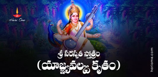Sri Saraswati Stotram (Yajnavalkya Kritam) Lyrics In Telugu