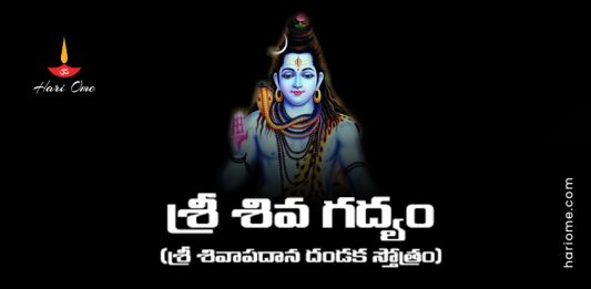 Sri Shiva Gadyam (Shivapadana Dandaka Stotram) in Telugu