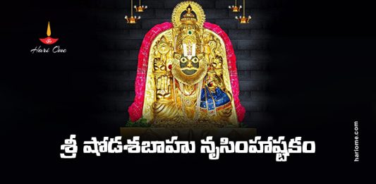 Sri Shodasha Bahu Narasimha Ashtakam Lyrics in Telugu