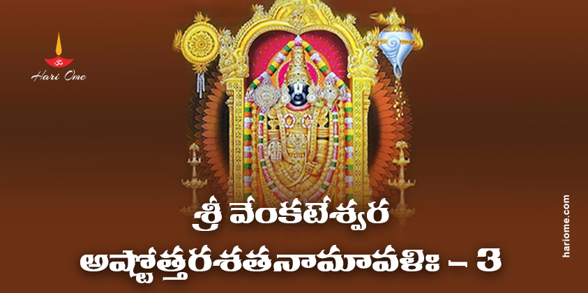 Sri Venkateshwara Ashtottara Shatanamavali 3 Lyrics in Telugu
