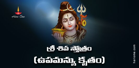 Upamanyu Krutha Shiva Stotram Lyrics in Telugu