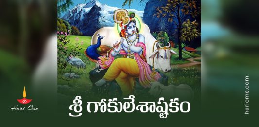 Sri Gokulesha Ashtakam Lyrics in Telugu PDF