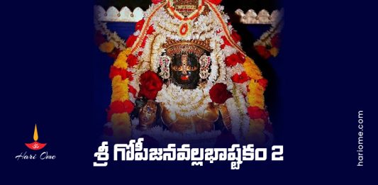 Sri Gopijana Vallabha Ashtakam 2 Lyrics in Telugu