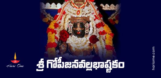 Sri Gopijana Vallabha Ashtakam Lyrics in Telugu