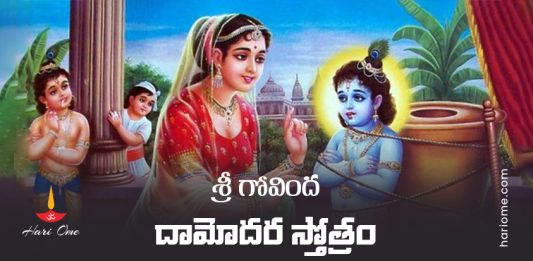 Sri Govinda Damodara Stotram Lyrics in Telugu PDF