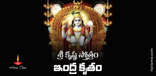 Sri Krishna Stotram (Indra Kritam) Lyrics in Telugu PDF