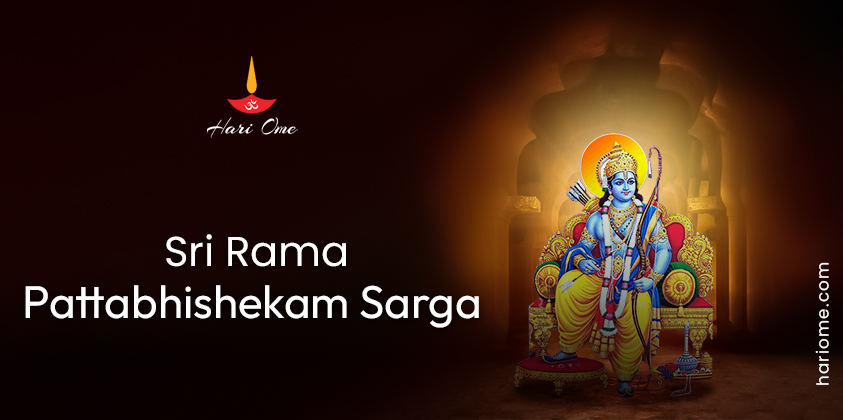 Sri Rama Pattabhishekam Sarga in English