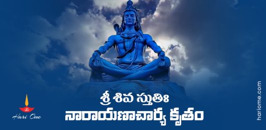 Sri Shiva Stuti (Narayanacharya Kritam) Lyrics in Telugu