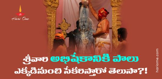 Srivari Abhishekam Milk Secrete