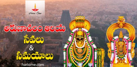 Arunachalam Temple Timings & Darshan, Aarti, Abhishekam Details