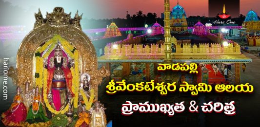 Vadapalli Sri Venkateswara Swamy Temple History