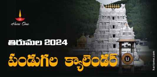 Tirumala Festival List 2024