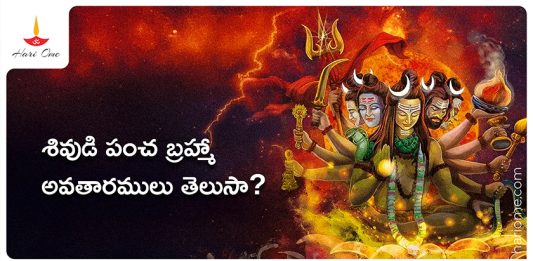 Shiva pancha bramha avataras