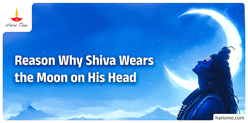What does the moon on Lord Shiva's head represent?