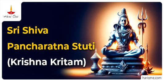Sri Shiva Pancharatna Stuti (Krishna Kritam) English Version