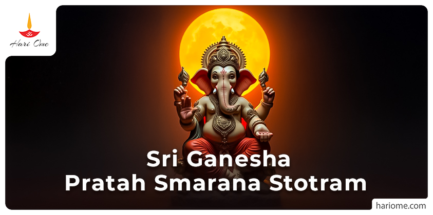 Sri Ganesha Pratah Smarana Stotram in English